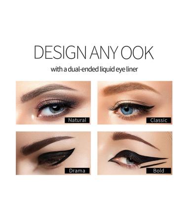 Bellesky Colorful Dual Ended Winged Eyeliner Stamp - Long Lasting & Waterproof Liquid Eyeliner (6 Colors) | Easy to Apply for Beginners & Makeup Artists - Buy Online on GoSupps.com