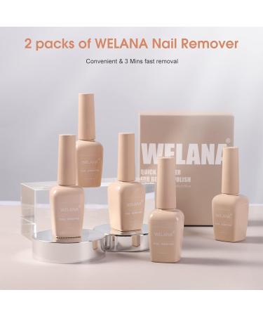 WELANA Gel Polish Remover 2 Pack - Quick & Professional Formula - 15ml - Buy Online on GoSupps.com