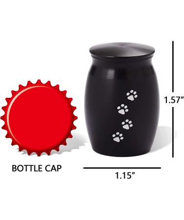TATAANTY Small Pet Urns for Dog Ashes - Keepsake Mini Urn for Cats & Dogs - Aluminum Black Holder - Buy Online on GoSupps.com