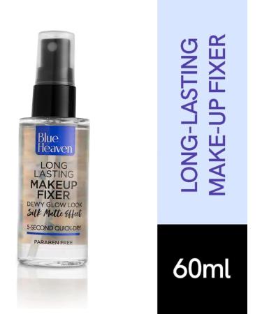 Blue H'eaven Long-Lasting Makeup Fixer | Paraben Free & Sweat Proof | Infused with Vitamin E and Aloe Vera | Dewy Glow and Silk Matte Effect Setting Spray for Makeup | 60ml - Buy Online on GoSupps.com