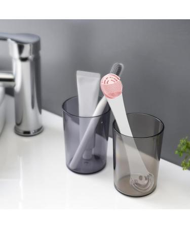 Dual-Head Silicone Tongue Scraper for Bad Breath & Oral Hygiene - Pink - Buy Online on GoSupps.com