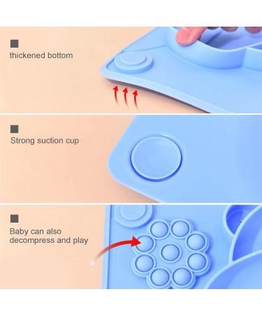 Greenwater Silicone Suction Plate for Babies | BPA-Free Non-Slip Design | Safe & Durable Children's Plates - Blue - Buy Online on GoSupps.com