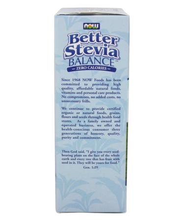 Now Foods Better Stevia Balance with Chromium & Inulin - 100 Packets (1.1g) | Sugar Alternative - Buy Online on GoSupps.com