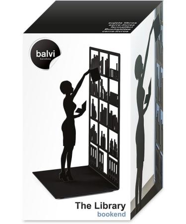 Buy Balvi Library Metal Bookend - Stylish Black Bookshelf Organizer for International Shipping - Buy Online on GoSupps.com