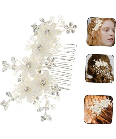 Angoily Side Comb Bridal Hair Comb Wedding Hair Pieces Combs Tiara Hair Comb for Accessories Hair Gems for Women Bride Hair Comb Bride Hair Jewelry The Flowers Hair Accessories - Buy Online on GoSupps.com