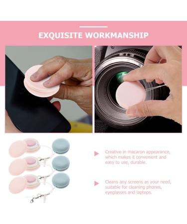 Buy Healifty Pouch Microfiber Cleaning Cloth - 4pcs Macaron Shape Lens & Screen Cleaner Keychain (Pink Blue) - Portable Eyeglass Brush for Phone & Glass - Buy Online on GoSupps.com