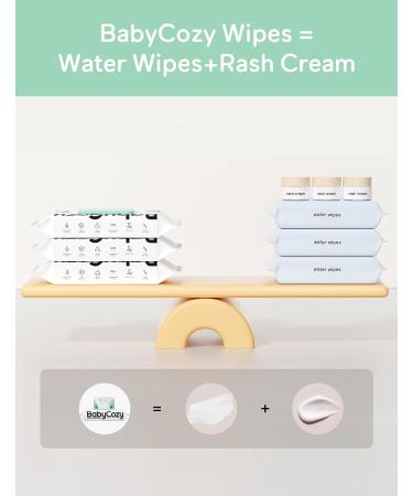 Babycozy 2-in-1 Moisturizing Baby Wipes - 100% Biodegradable & Hypoallergenic - 240 Count (Pack of 6) - Buy Online on GoSupps.com
