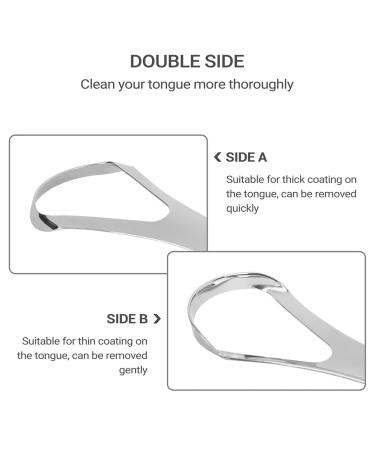 Uozonit Stainless Steel Tongue Scraper for Adults - Effective Tongue Cleaner & Oral Hygiene Tool - Buy Online on GoSupps.com