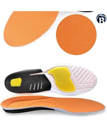 Premium Comfort Arch Support Insoles for Plantar Fasciitis | Gel Orthotic Inserts for Men & Women | Best Shock Absorption for Low Arch to Flat Feet - Size Small - Buy Online on GoSupps.com