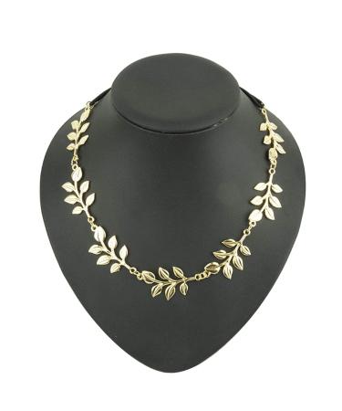 Gold Leaves Flower Head Chain Set for Women - Wedding & Festival Headpiece - Buy Online on GoSupps.com