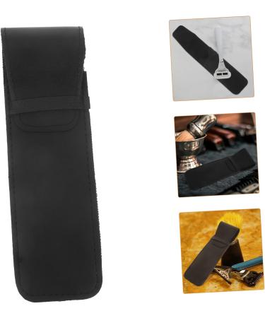 Buy Minkissy 4-Piece Men's Razor Accessories Set Travel Case Protective Cover & Leather Bag for Shaving - Buy Online on GoSupps.com