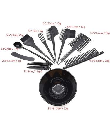 Beaupretty Hair Color Brush and Bowl Hair Clip Comb for DIY Salon Dorm Home Hair Dryers Bleaching Kit Hair Dye Tools Disposable 1 Set - Buy Online on GoSupps.com