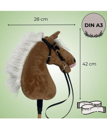 KHT Aria Shop Hobby Horsing - Plush Horse Sports Toys | Trendy Dressage Exercises | Handmade Hobby Horse A3 Light Brown - Buy Online on GoSupps.com
