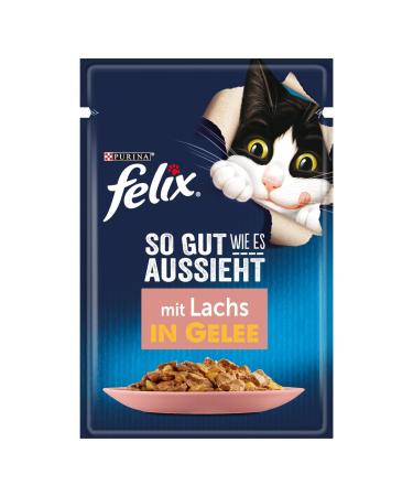 FELIX As good as it looks wet cat food in jelly with salmon 26 pack (26 x 85g) Salmon 2.21 kg (1 pack)