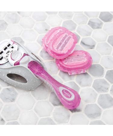 Pure Silk Contour 6 Women's Razor & 10 Ct Refill Set - Premium Quality for Smooth Shaving | International Shipping Available - Buy Online on GoSupps.com