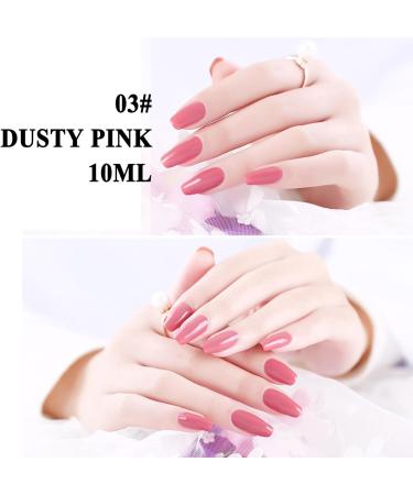 TBeautfave Dusty Pink Nail Varnish Nail Varnish Quick Dry Long Lasting Nail Polish - Breathable Nail Polish No Need Cure Nail Gel Polish Non-Toxic Breathable Nail Polish Home Nail Art 03 - Buy Online on GoSupps.com