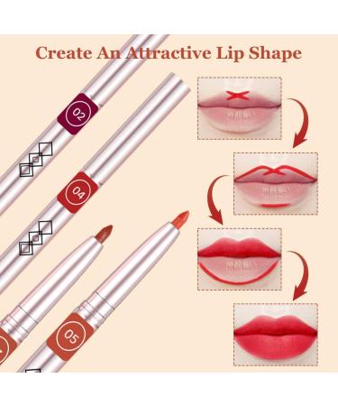 Matte Lip Pencil Lipstick Waterproof Lip Liner Pencil Set Long Lasting Waterproof and Matte Gift for Girls - Buy Online on GoSupps.com