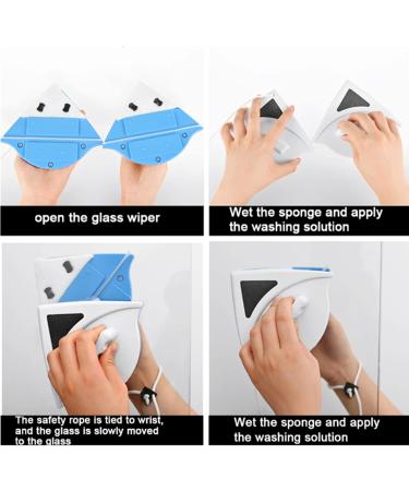 Window Cleaner Magnetic Window Cleaner Double Side Glass Cleaning Brush for Window Cleaning Household Cleaning Tool for Glass High Window (3 8mm) - Buy Online on GoSupps.com
