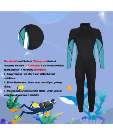 Nataly Osmann Kids 3mm Neoprene Thermal Wetsuit - Blue, Size 12 | Full Sleeve Junior Wet Suit for Water Sports and Diving - Buy Online on GoSupps.com