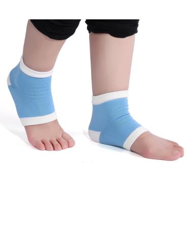 Moisturizing Gel Heel Socks for Dry Cracked Heels Ventilate Open Toe Socks with Essential Oil for Pain Relief & Rough Skin Foot Care Gel Moisturizer Socks for Men Women Heel Repair (Blue)