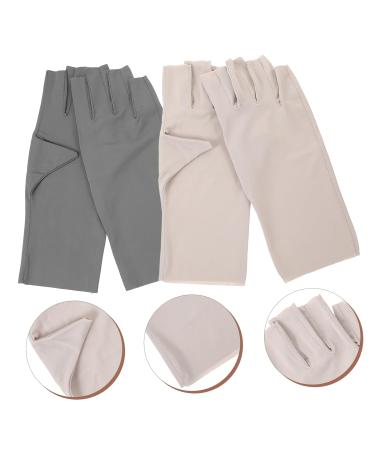 FRCOLOR 2 Pairs Women's Sun Protection Gloves Nail Art Uv Gloves Anti-uv Gloves for Gel Nail Lamp Nail Art Anti-uv Gloves Gel Nail Lamp Uv Gloves Uv Nail Gloves Accessories Nylon Summer - Buy Online on GoSupps.com