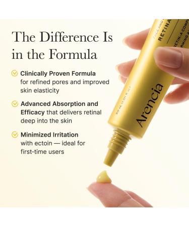 Arencia Retinal Booster Shot Serum Firming Advanced Night Serum with Caffeine and Ectoin for Mature Skin Pore Minimizing WFine Lines & Wrinkles Korean Skincare 30ml/1.01 fl.oz 1.01 Fl Oz (Pack of 1) - Buy Online on GoSupps.com