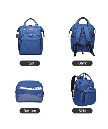 KONO Baby Diaper Bag Backpack - Multifunctional Travel Backpack with Large Capacity & 2 Stroller Straps (Blue) - E6705 BE M - Buy Online on GoSupps.com