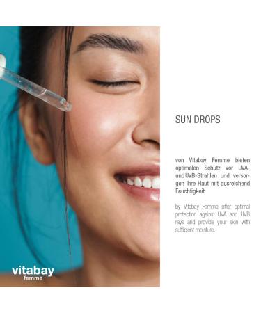 VITABAY Sun Drops Face LSF 50 - Waterproof SPF 50 Sunscreen Anti-Aging UV Protection - 40ml Sunfluid for All Skin Types - Buy Online on GoSupps.com