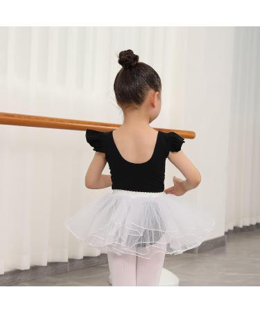 HIPPOSEUS Girls Long & Short Sleeve Leotard for Gymnastics, Dance, Ballet - Black, Size 8-9 Years - Buy Online on GoSupps.com