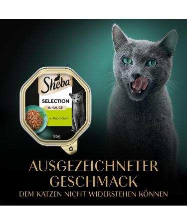 Sheba Selection in Sauce - Gourmet Cat Food with Rabbit Bites for Adults - 22 x 85g - Premium International Shipping - Buy Online on GoSupps.com