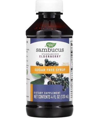 Nature's Way Sambucus Elderberry Sugar-Free Syrup 4 fl oz - Immune Support - Buy Online on GoSupps.com