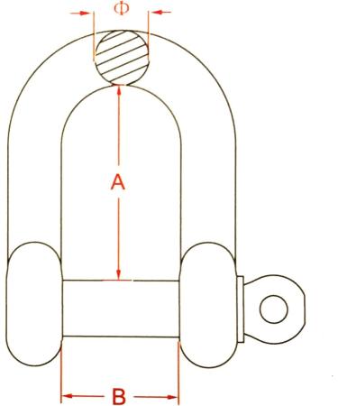 5 Piece Stainless Steel 316 D Shackle 5/32 (4mm) Marine Grade Dee - Set of 5 Shackles - Buy Online on GoSupps.com