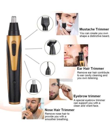 KouRy Multifunctional Portable Rechargeable Trimmer - Beard Mustache Hair & Nose Grooming Tool - Buy Online on GoSupps.com