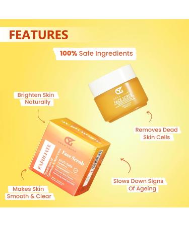 Turmeric & Aloe Vera Face Scrub - Gentle Exfoliation for Smooth Glowing Skin | 100 gm | Depigmentation & Dead Skin Removal - Buy Internationally - Buy Online on GoSupps.com