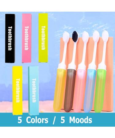 Travel Toothbrush Set - 10 Foldable Portable Soft Bristle Toothbrushes for Camping & Travel - Buy Online on GoSupps.com