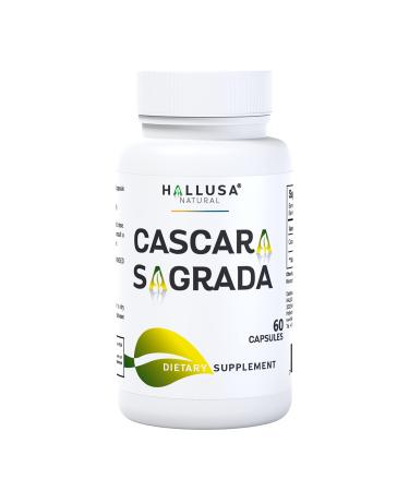 Hallusa Natural - Cascara Sagrada Soothes The gastrointestinal Tract Digestive Support Promotes Regularity 60 Capsules - 30 Day Supply