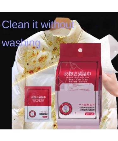 Stain Removal Wet Wipes Portable Emergency Clothing Decontamination Wipes Emergency Stain Removal Wipes Down Jacket Cleaning Wipes Powerfully Removes Oil Stains 20 Pcs/Pack (2 pc) - Buy Online on GoSupps.com