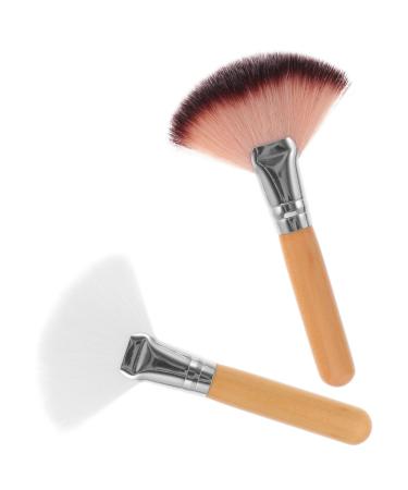 FRCOLOR 6 Pcs Loose Powder Brush Makeup Brush Fan Makeup Brush Professional Makeup Brush Highlighters Lash Fan Facial Blush Brush Face Makeup Brush Fan for Facials Care Set Pearl