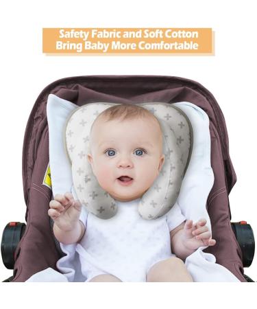 KAKIBLIN Kids Banana Neck Pillow - Grey Cross | Neck Support Travel Pillow for Stroller - Buy Online on GoSupps.com