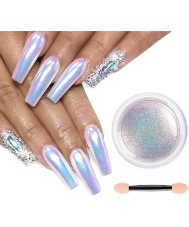Chrome Nail Powder Kit: Holographic Unicorn Aurora Mermaid Sliver & Rose Gold Metallic Mirror Effect - Manicure Art Set - Buy Online on GoSupps.com