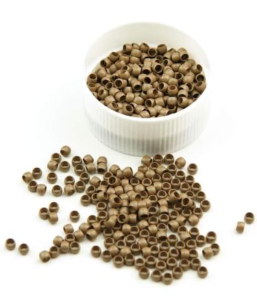KOCONI 3mm Micro Rings Copper Nano Extension Beads - 1000PCS Light Brown Hair Extension Beads - Pack of 1000 Count - Buy Online on GoSupps.com