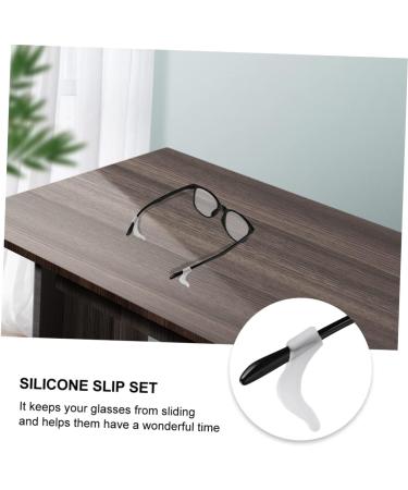 Uonlytech 30 Pair Anti-Slip Silicone Glasses Holder | Perfect for Glasses & Sunglasses - White - Buy Online on GoSupps.com