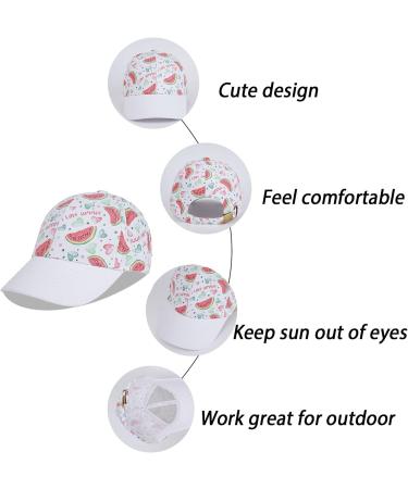 LANGZHEN Kids 100% Cotton Adjustable Baseball Cap - Sun Hat for Girls Boys - Watermelon Design - Buy Online on GoSupps.com