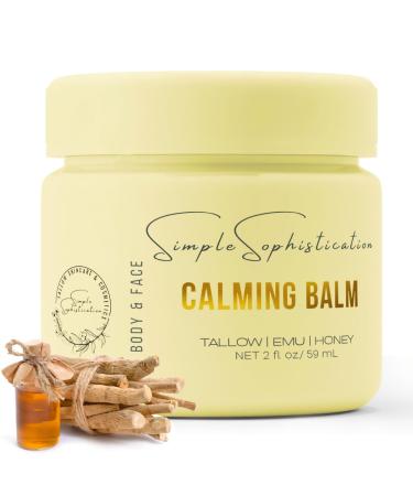 Simple Sophistication Talow | Emu | Honey Balms Gentle Natural with Vitamin C CoQ10 Resveratrol Ashwagandha Antioxidants. Intense Nutrition for Healthy Clear Calm Younger Face and Skin