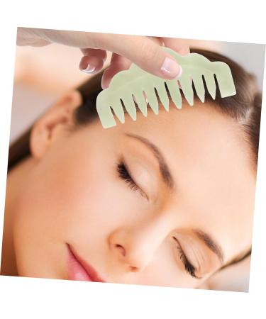 Frcolor Jade Comb Set - 2 St. Gua Sha Scalp Massagers & Hair Brushes for Face & Body | Enhance Your Beauty Routine - Buy Online on GoSupps.com
