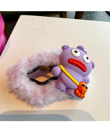 xbiez Cartoon Rubber Clownfish Hair Clip Cute Cloud Shape Snap Hairpin Furry Plush Barrettes Winter Headdress Hair Accessories Pink - Buy Online on GoSupps.com