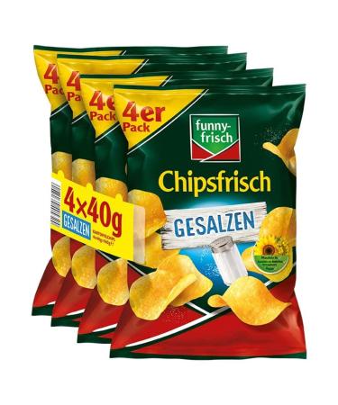 funny-frisch Chipsfresh salted 4x40g Multipack Salted 160 g (1 pack)