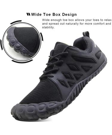 Oranginer Men's Barefoot Shoes - Big Toe Box - Minimalist Cross Training Shoes, Men's Size 11, 3-black - Buy Online on GoSupps.com