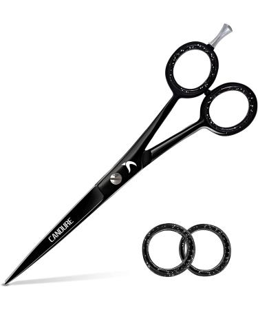 CANDURE HARKRACHER 6 Haircase Scissors - Professional Hair & Beard Shears for Men Women Kids & Pets | Lightweight Matt Black Haircutting Tools - Buy Online on GoSupps.com