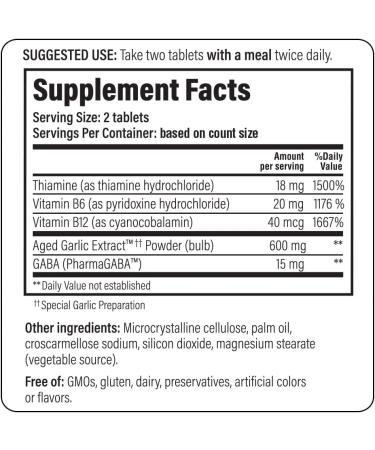 Kyolic Aged Garlic Extract Formula 101 - Stress & Fatigue Relief, 300 Capsules - Buy Online on GoSupps.com